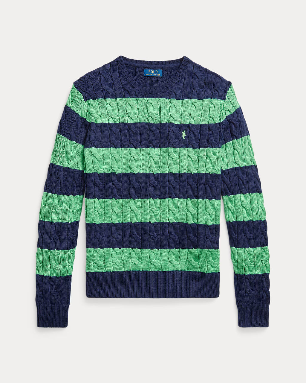 Pull rayé torsadé en coton
