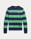 Pull rayé torsadé en coton