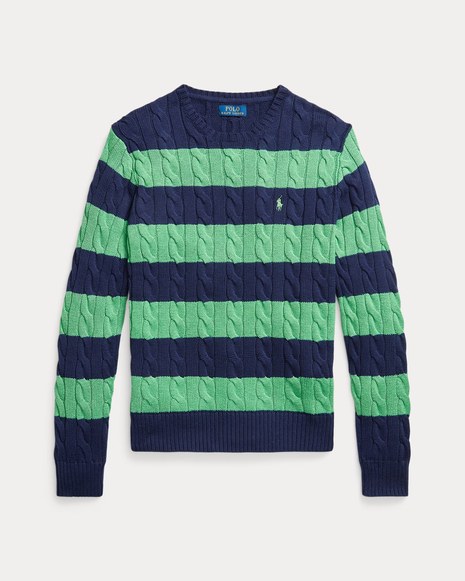 Pull rayé torsadé en coton