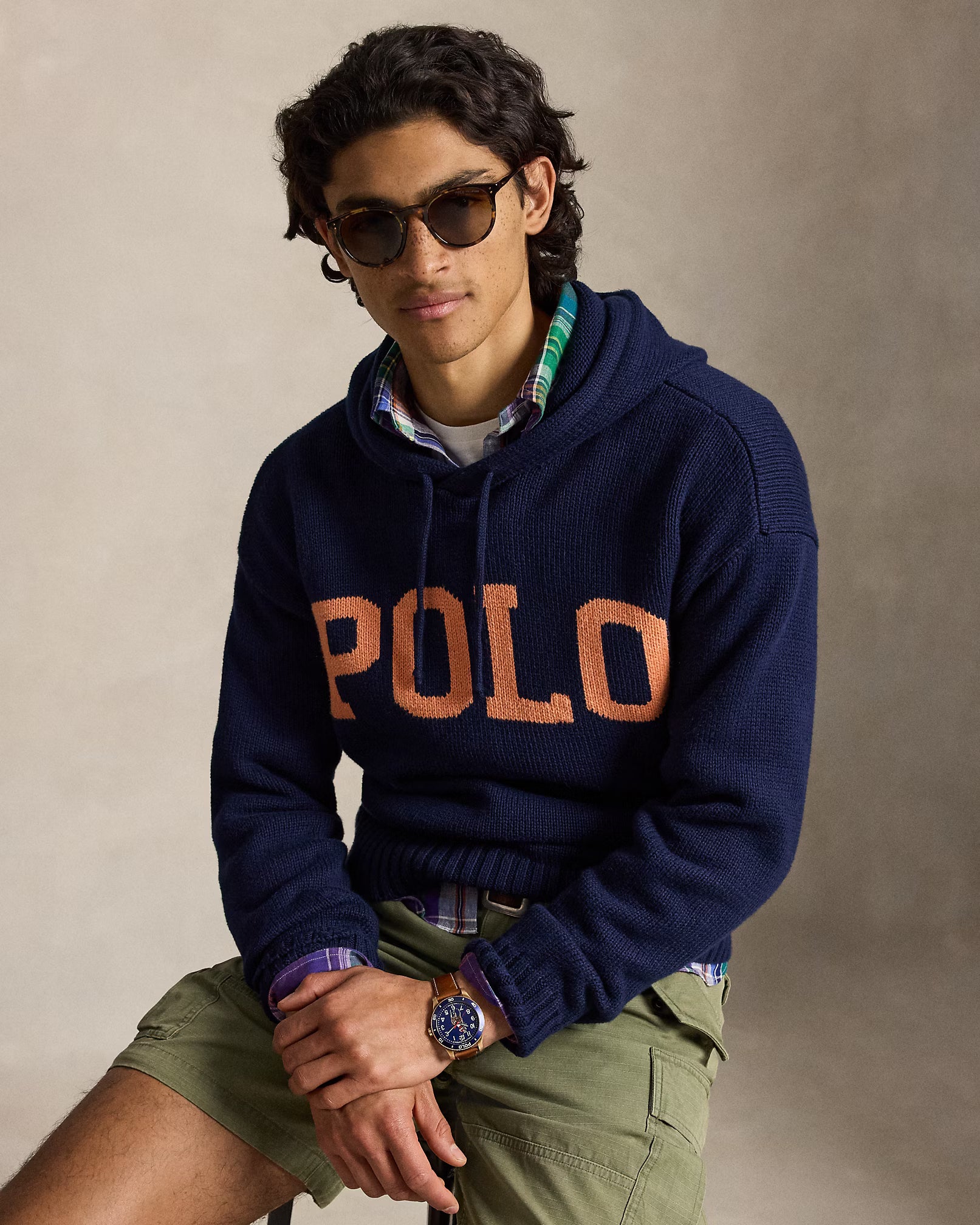 Pull à capuche et logo en coton