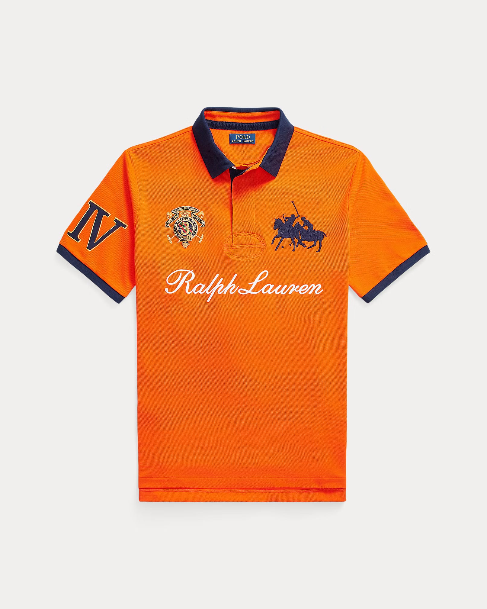 Polo classique à écusson en piqué