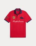 Polo classique à écusson en piqué