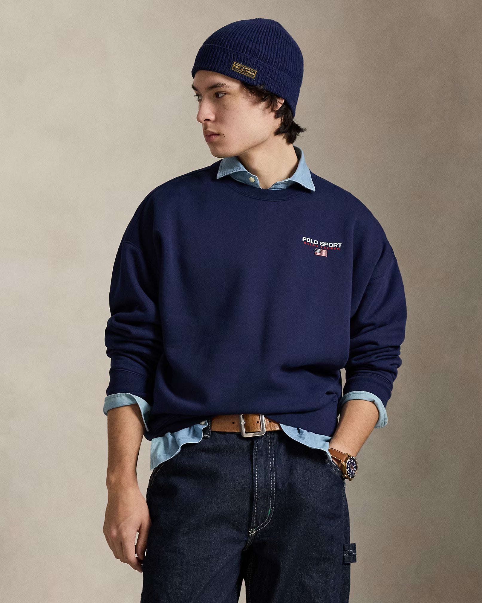 Sweat Polo Sport Relaxed Fit en molleton