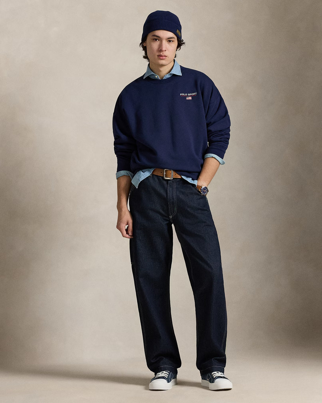 Sweat Polo Sport Relaxed Fit en molleton