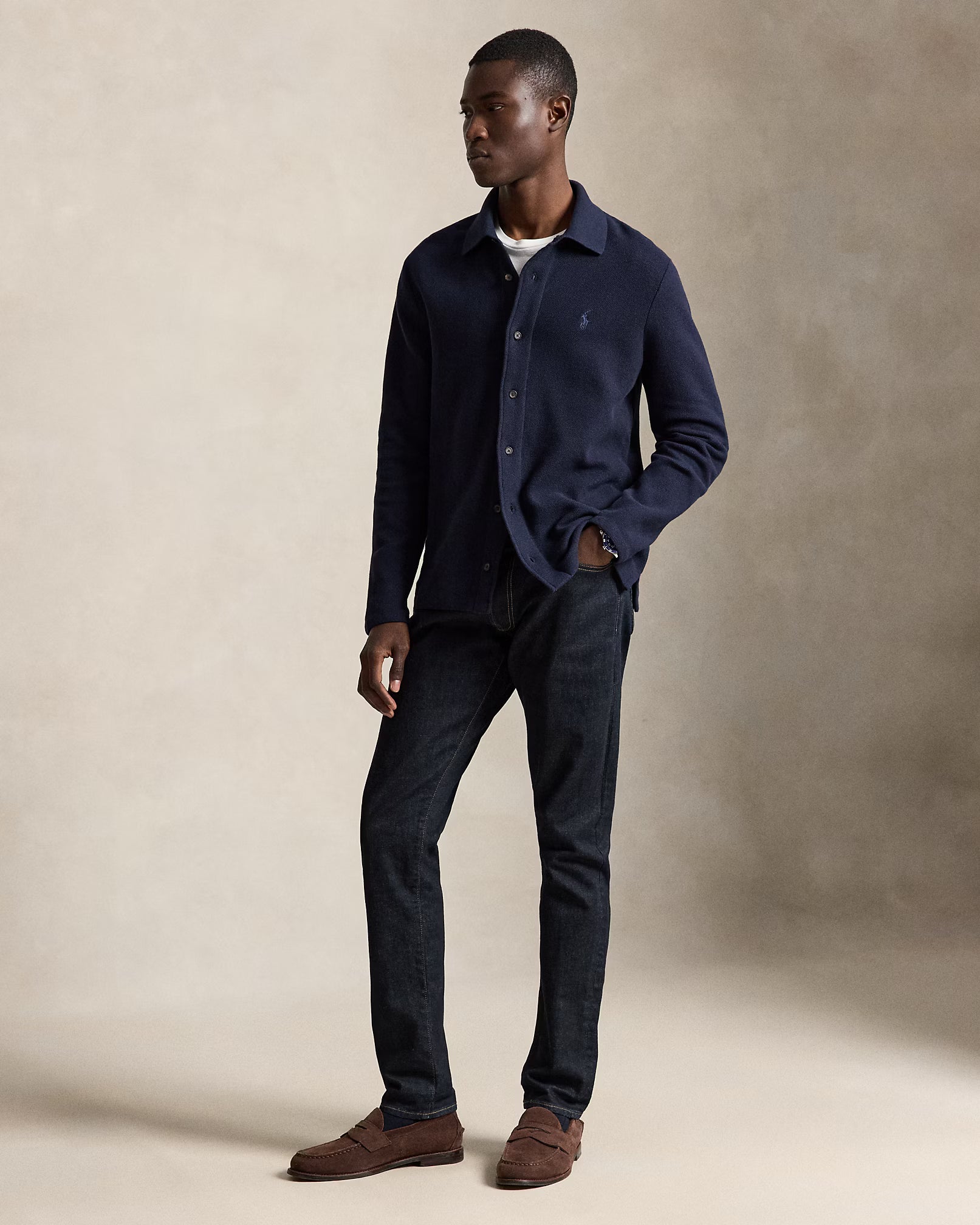 Cardigan en coton piqué