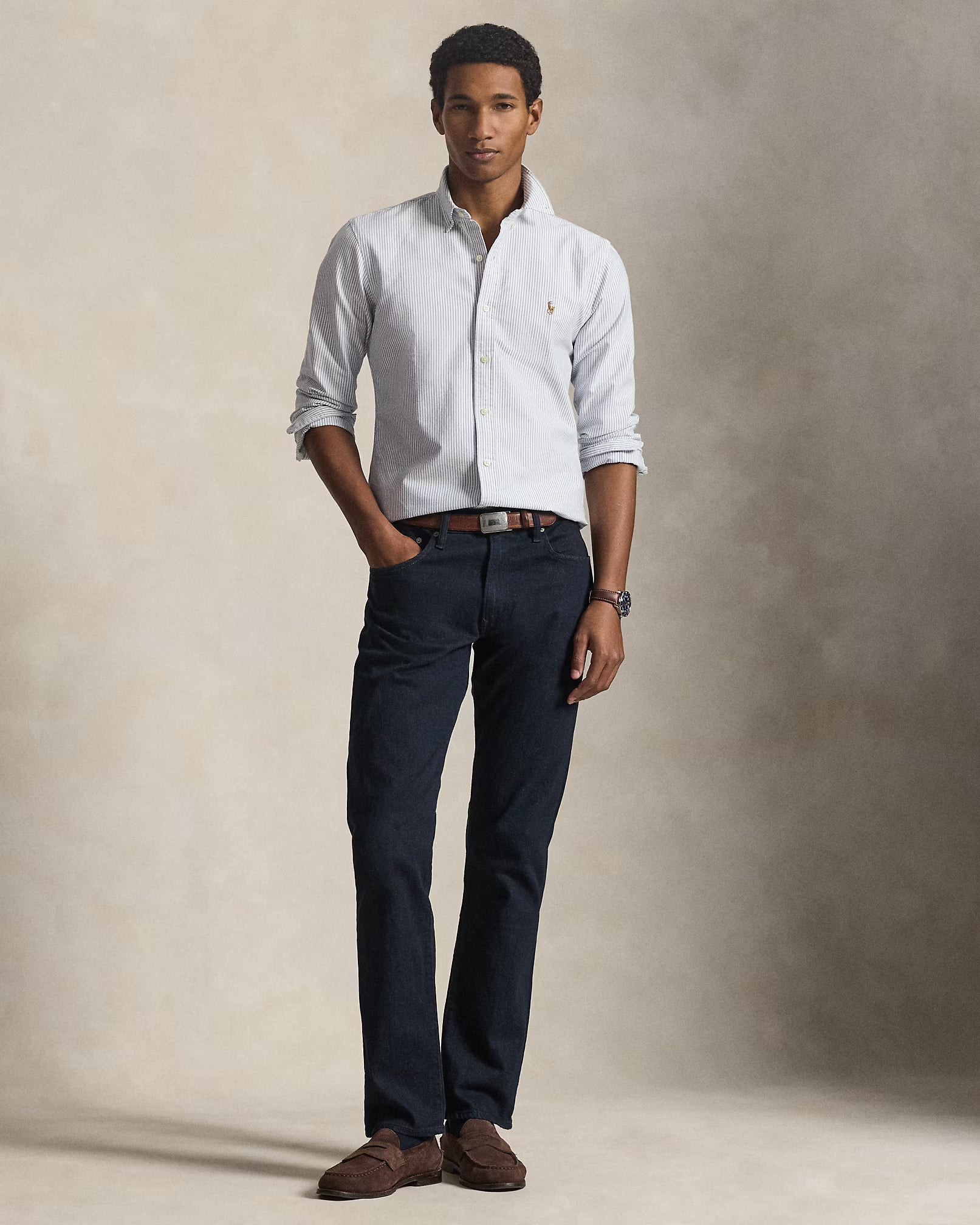 Chemise Oxford Slim Fit rayée