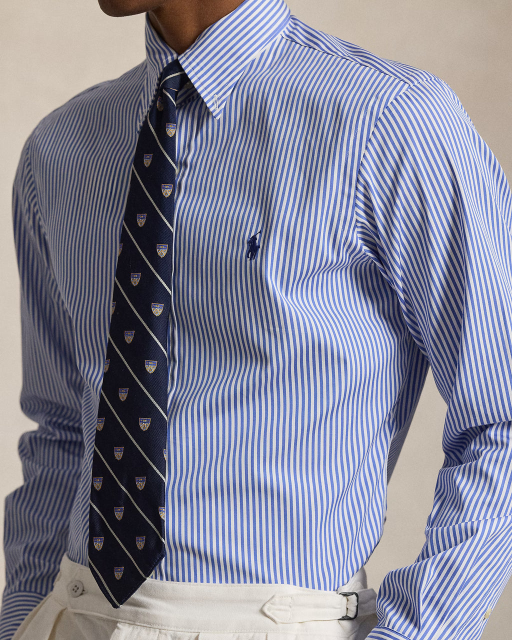 Chemise en popeline rayée Custom Fit
