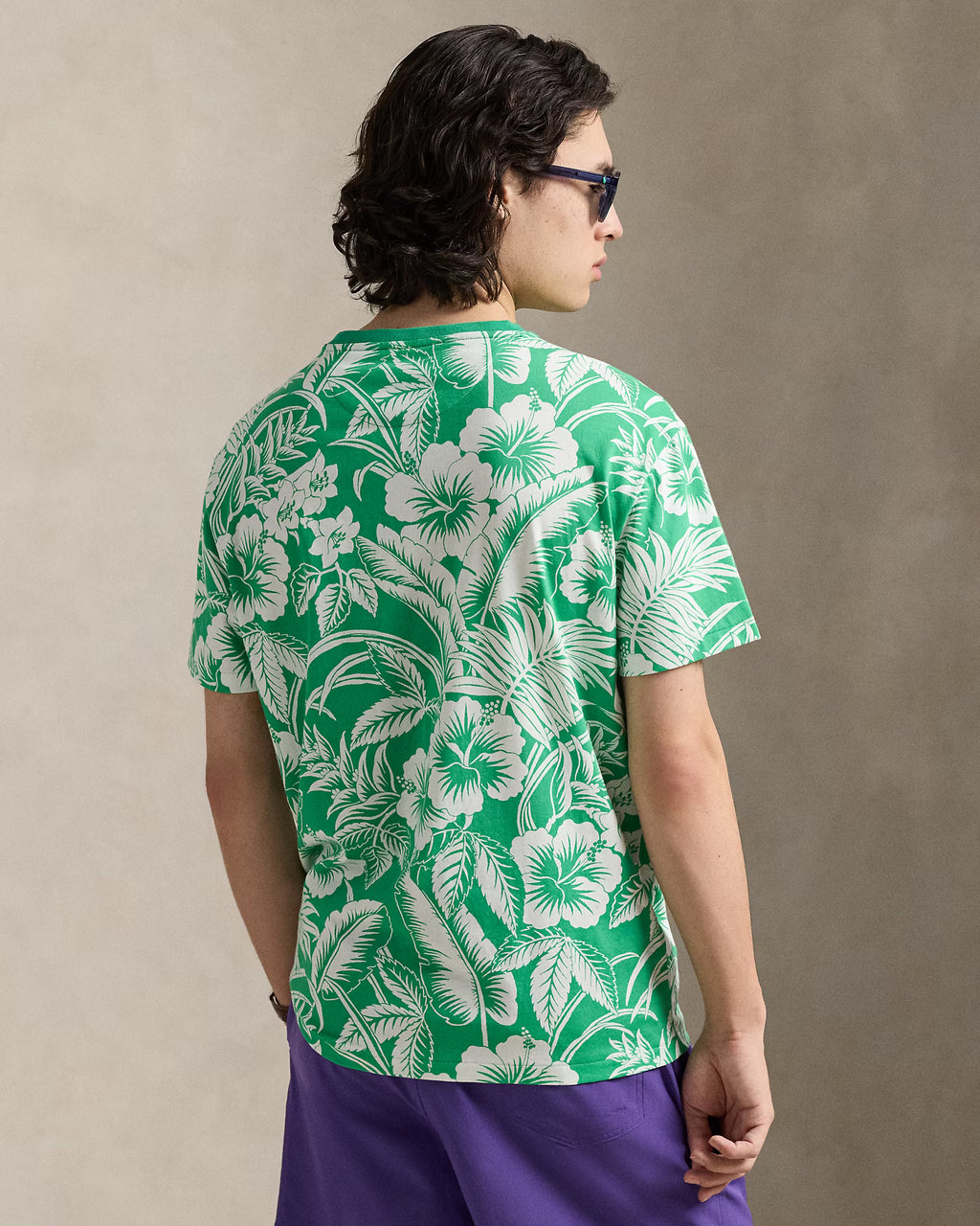 T-shirt tropical coupe ajustée en jersey