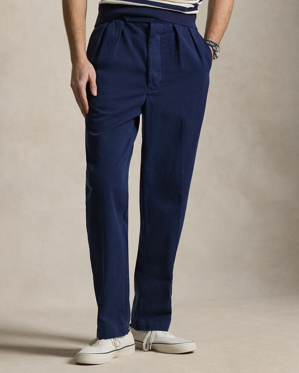 Pantalon officier Relaxed Fit sergé