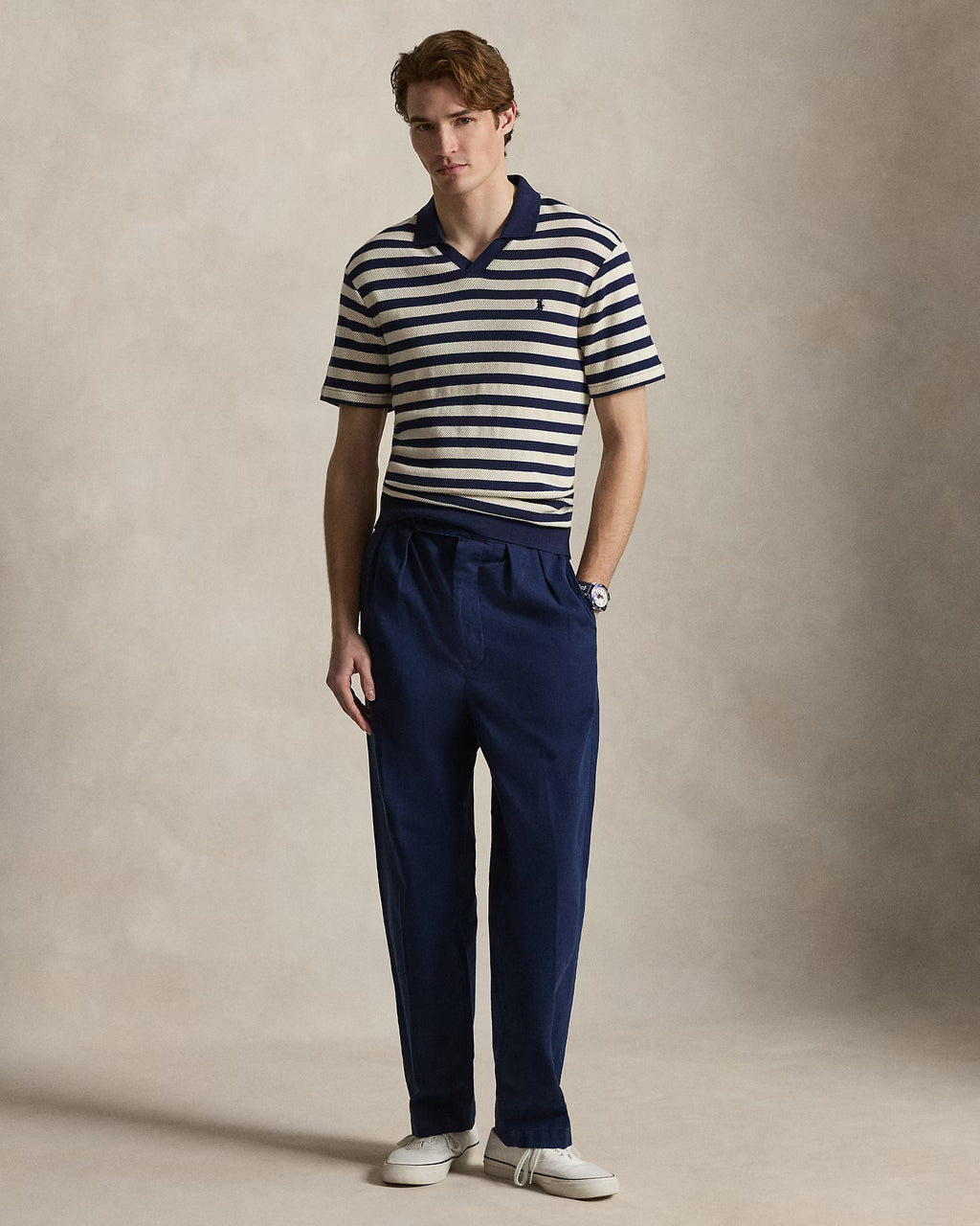 Pantalon officier Relaxed Fit sergé