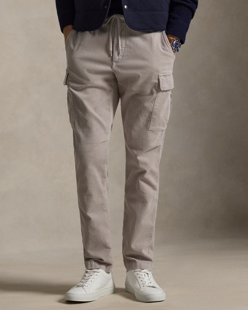 Pantalon cargo Slim Fit velours stretch