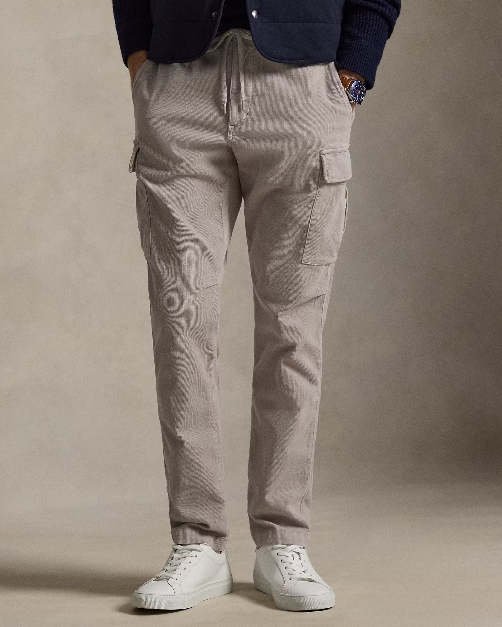 Pantalon cargo Slim Fit velours stretch