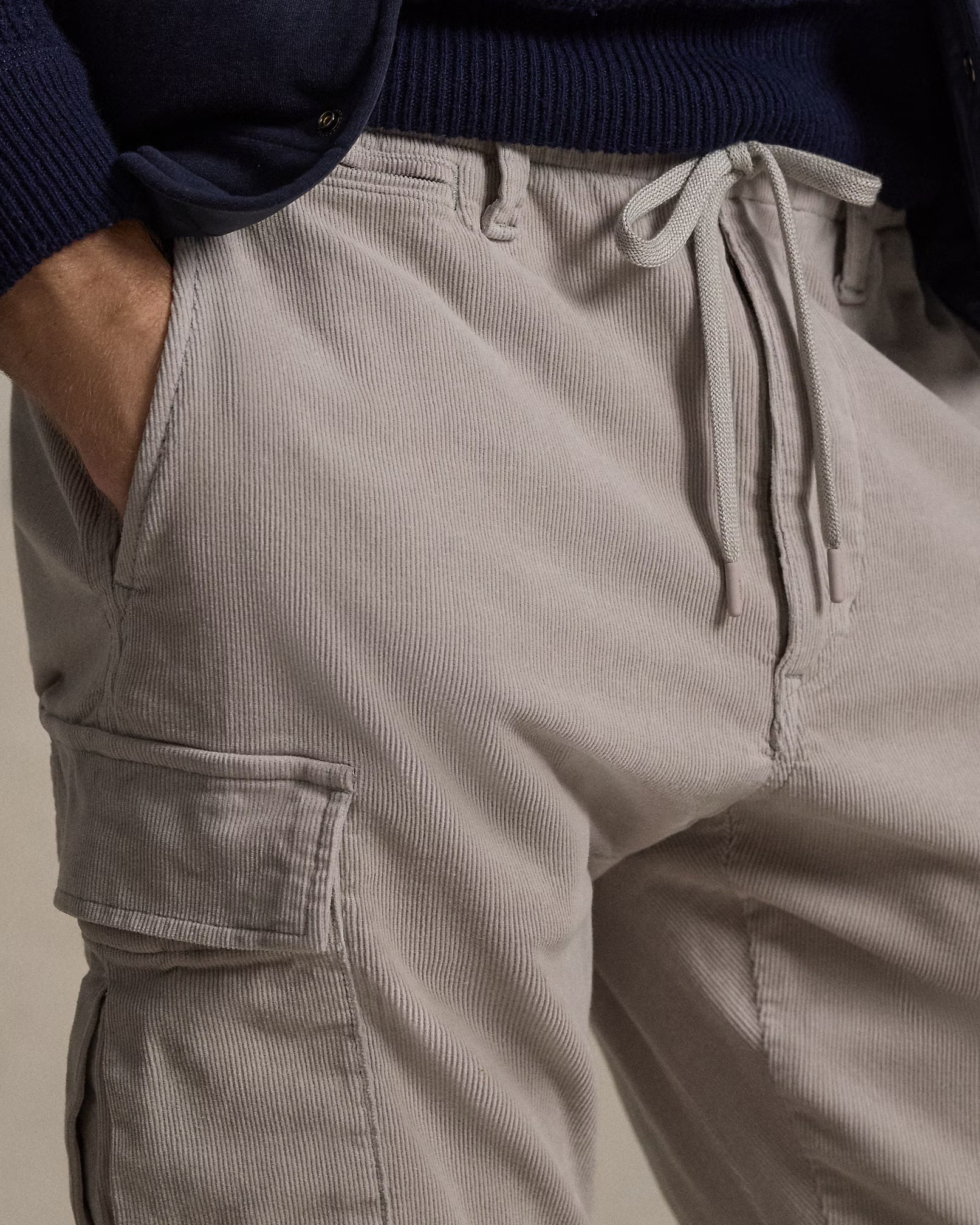 Pantalon cargo Slim Fit velours stretch