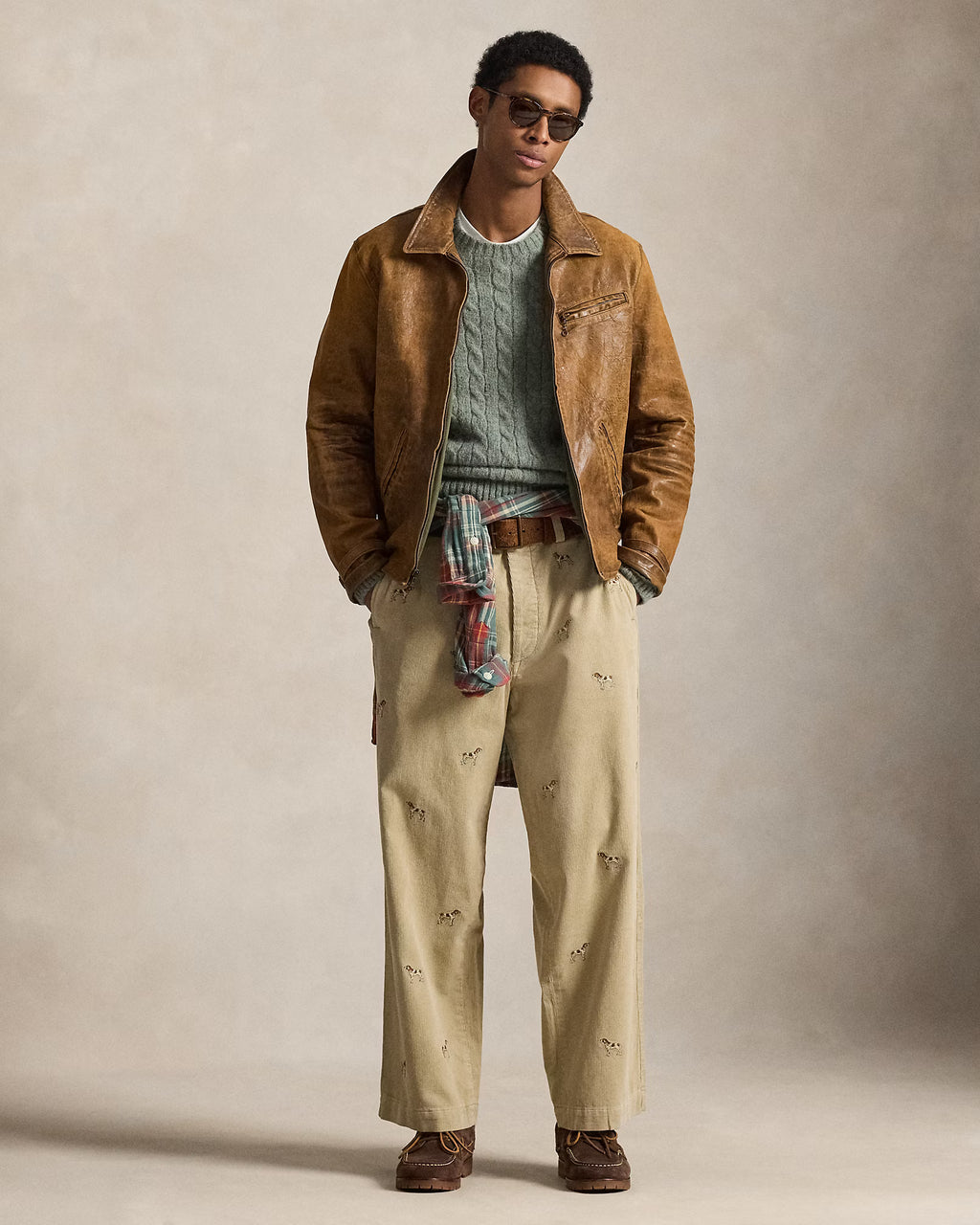 Veste Newsboy en cuir