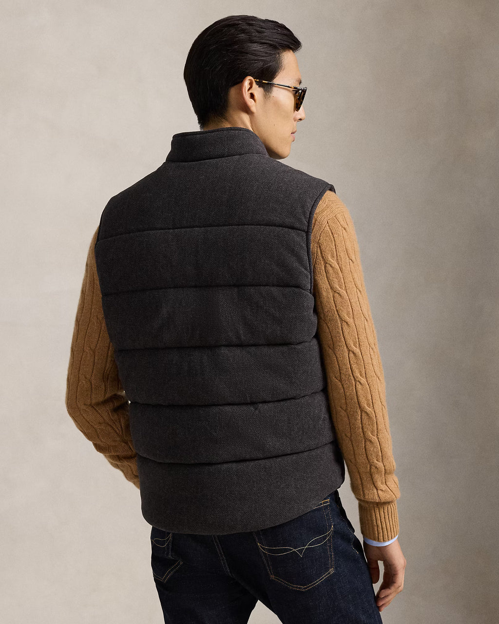 Gilet côtelé Estate motif à chevrons