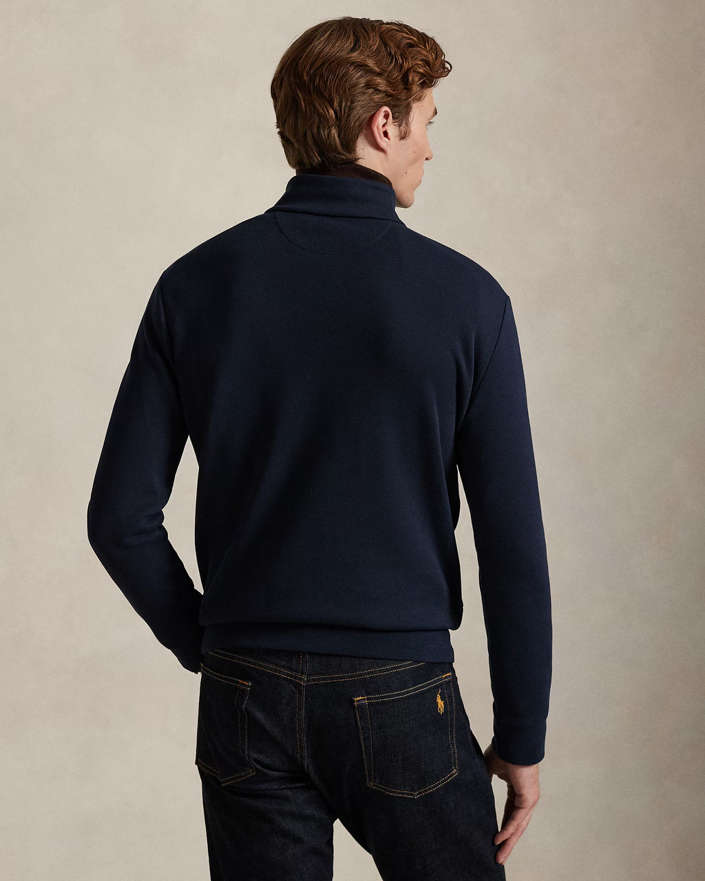 Pull à col cheminée en maille double