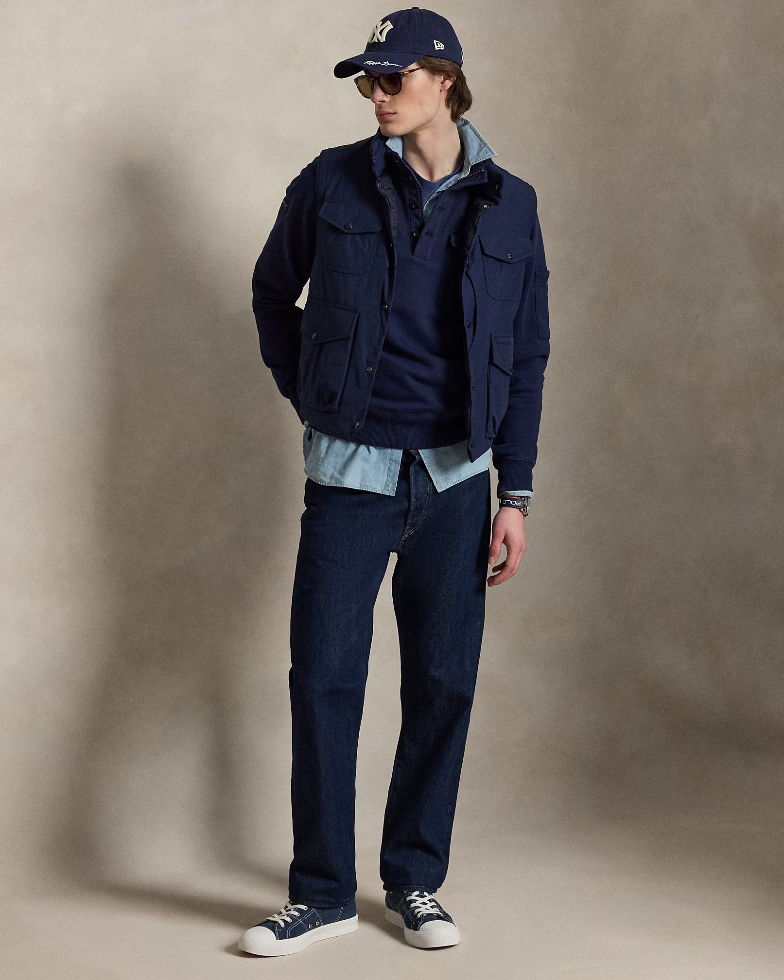 Sweat utilitaire en molleton bouclé