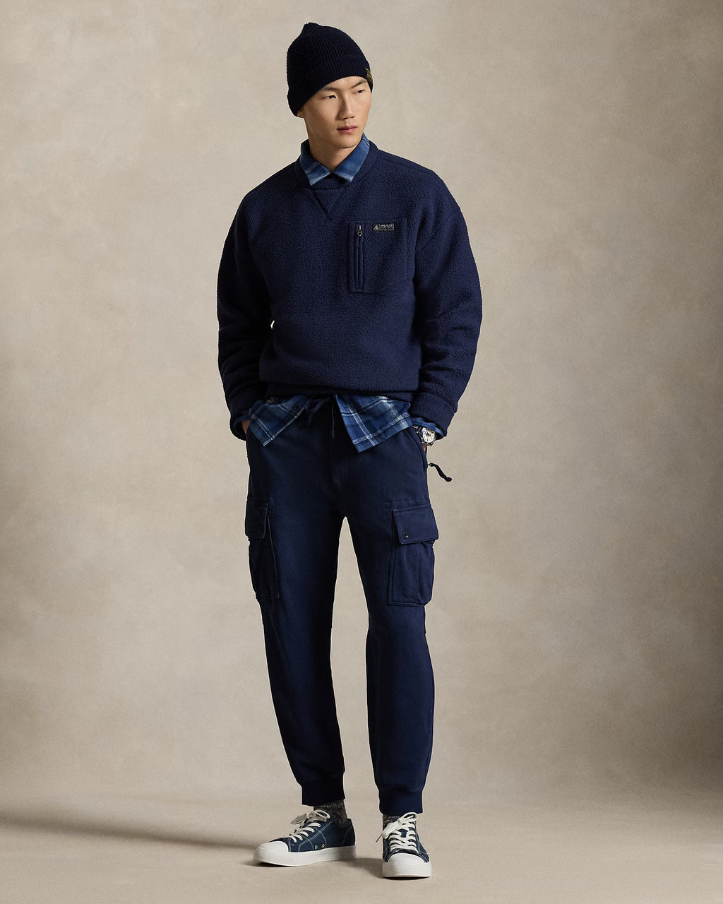 Pantalon utilitaire en molleton bouclé
