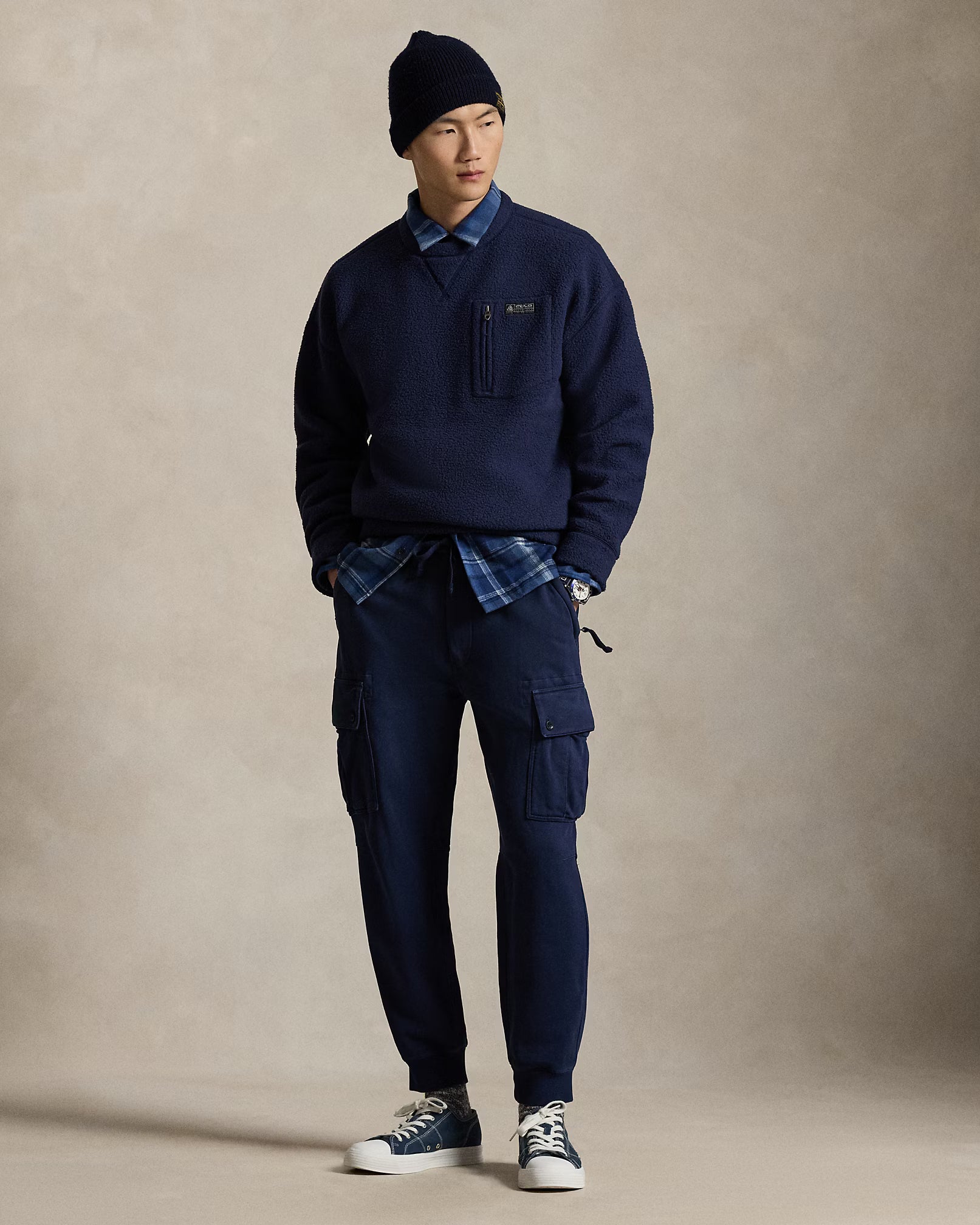 Pantalon utilitaire en molleton bouclé