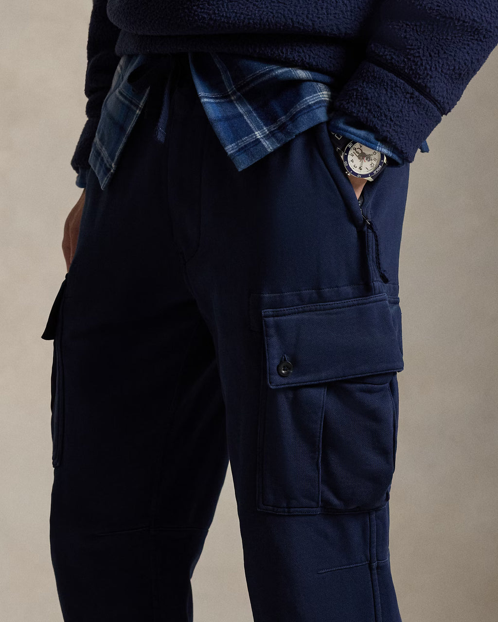 Pantalon utilitaire en molleton bouclé