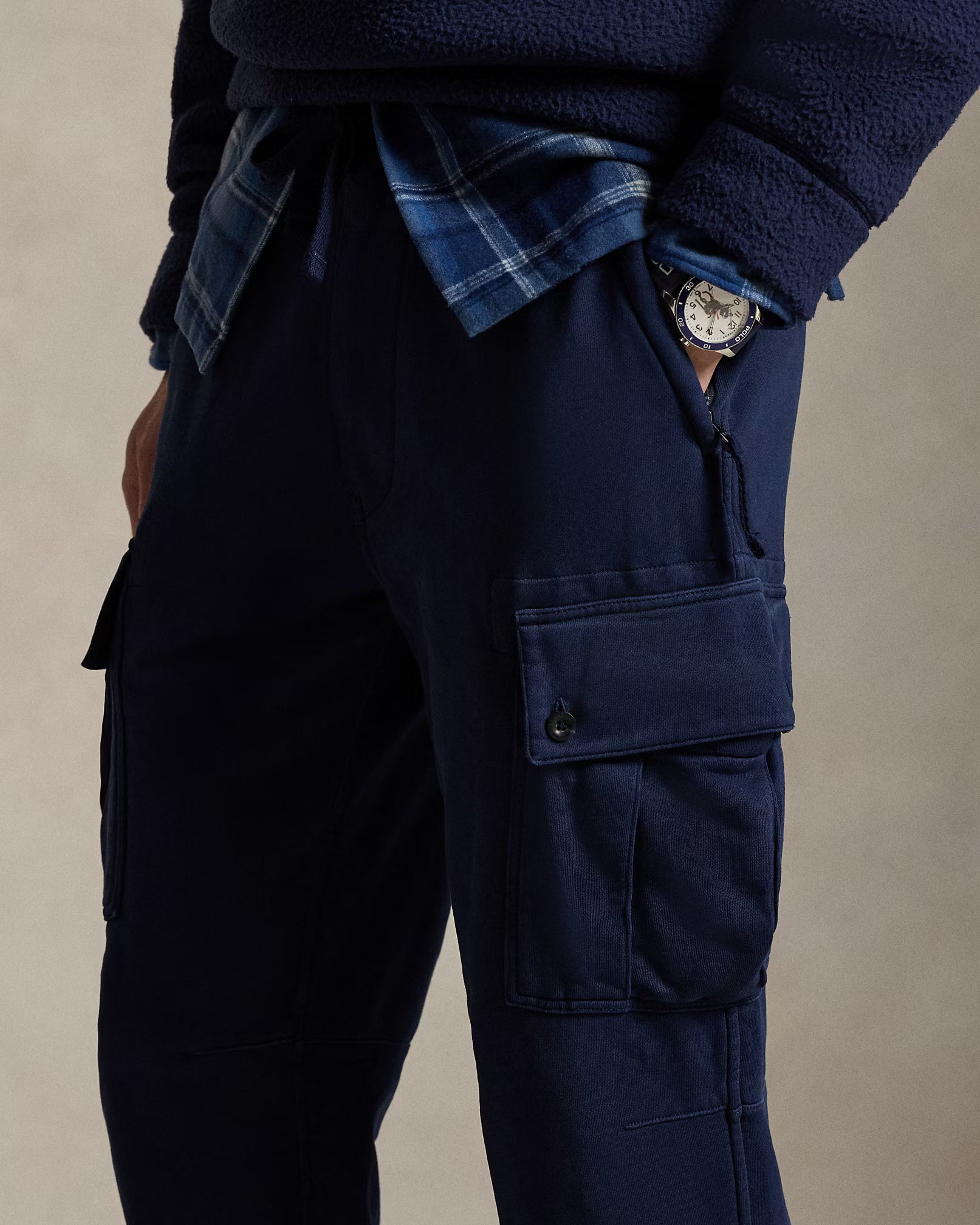 Pantalon utilitaire en molleton bouclé