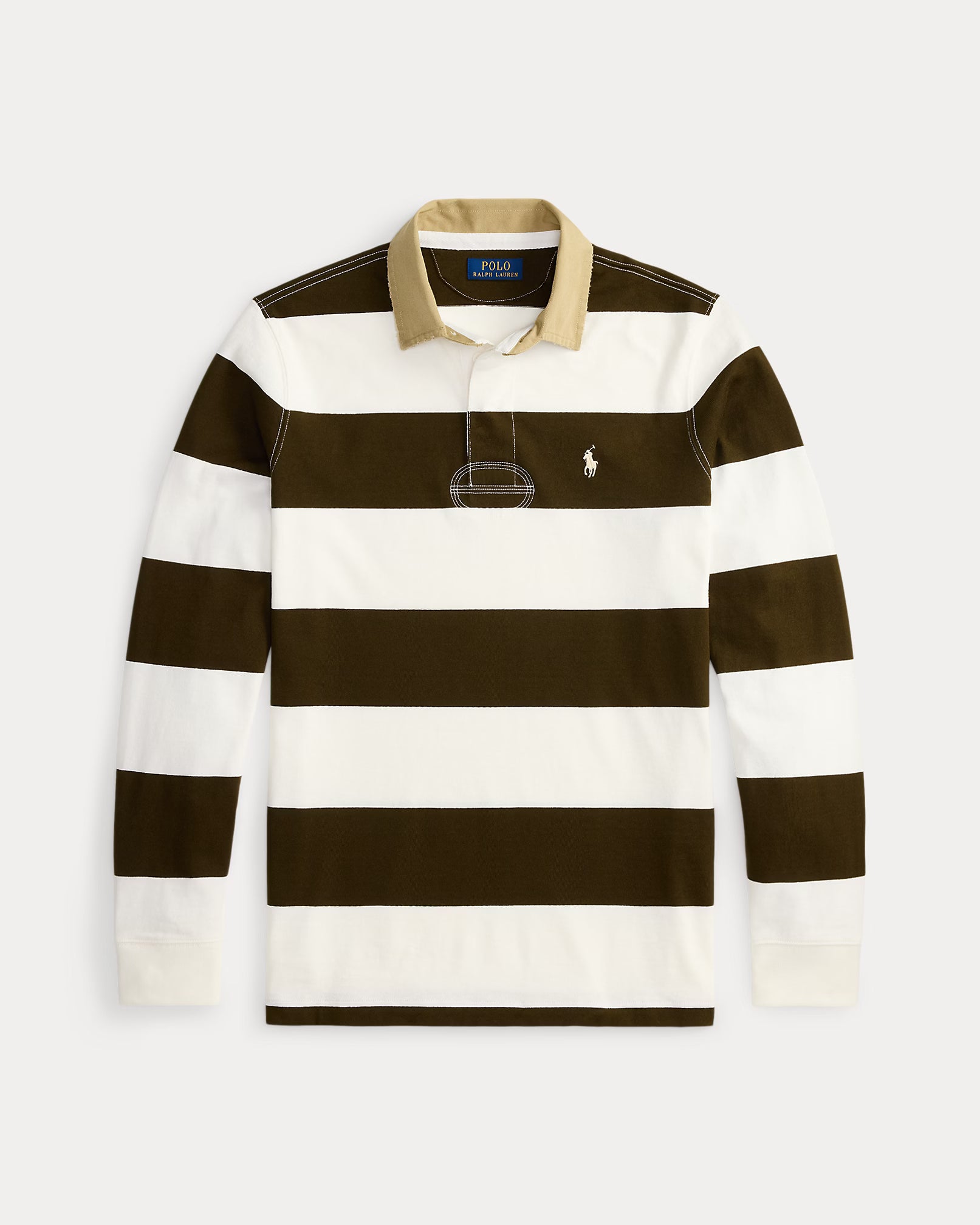 Chemise de rugby Classic Fit à col kaki
