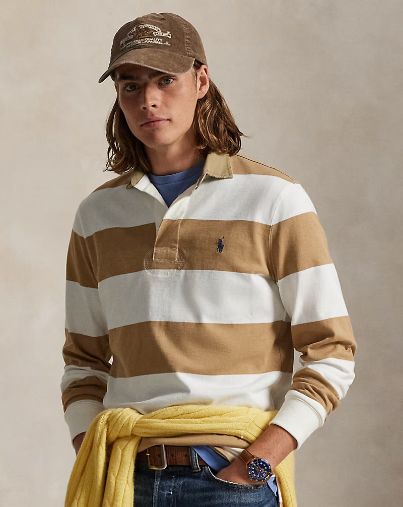 Chemise de rugby Classic Fit à col kaki