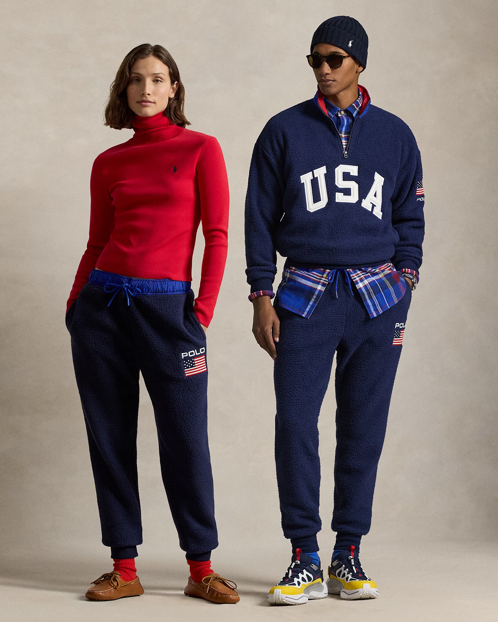 Pantalon de survêtement drapeau molleton