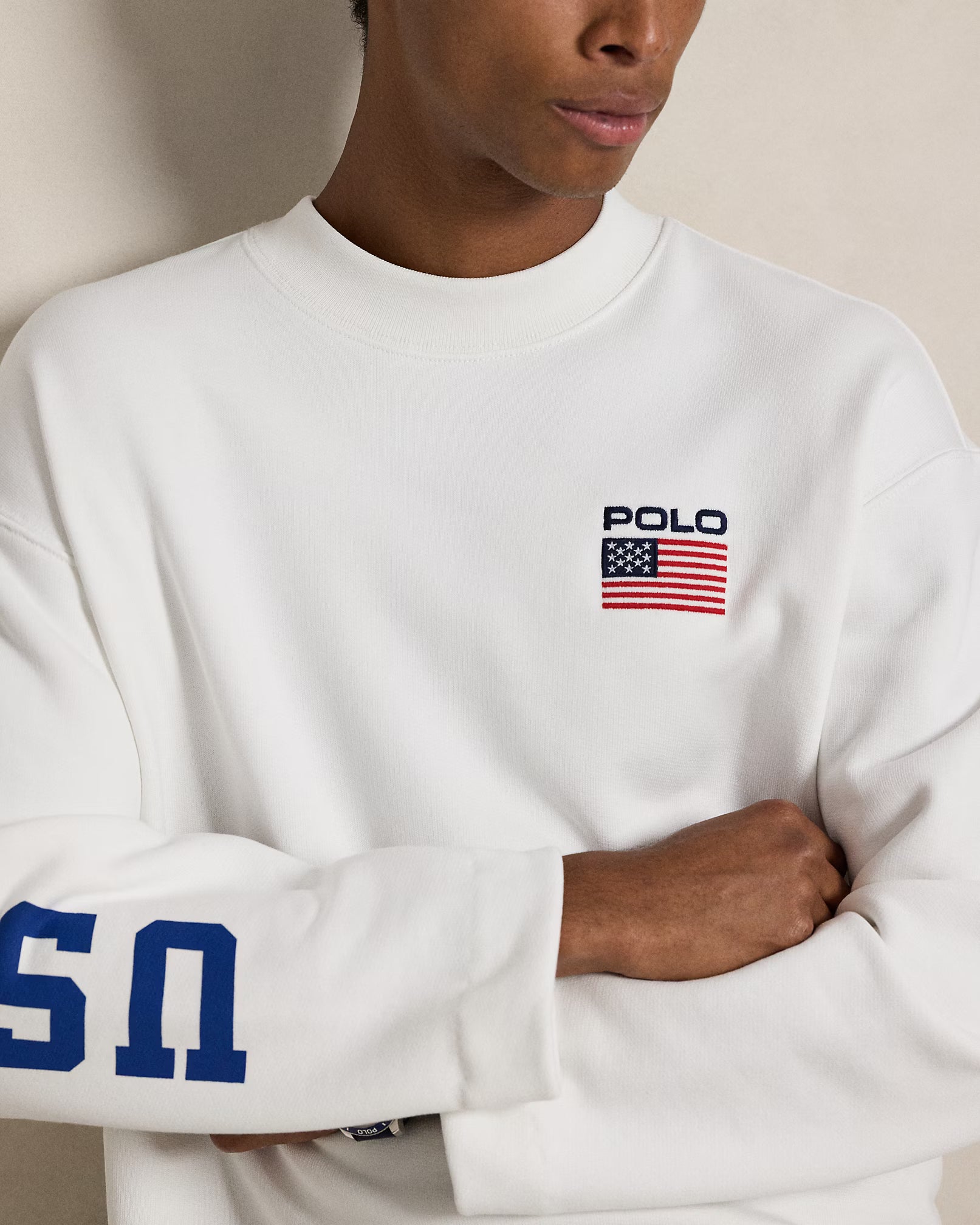 Pull col cheminée à drapeau en molleton