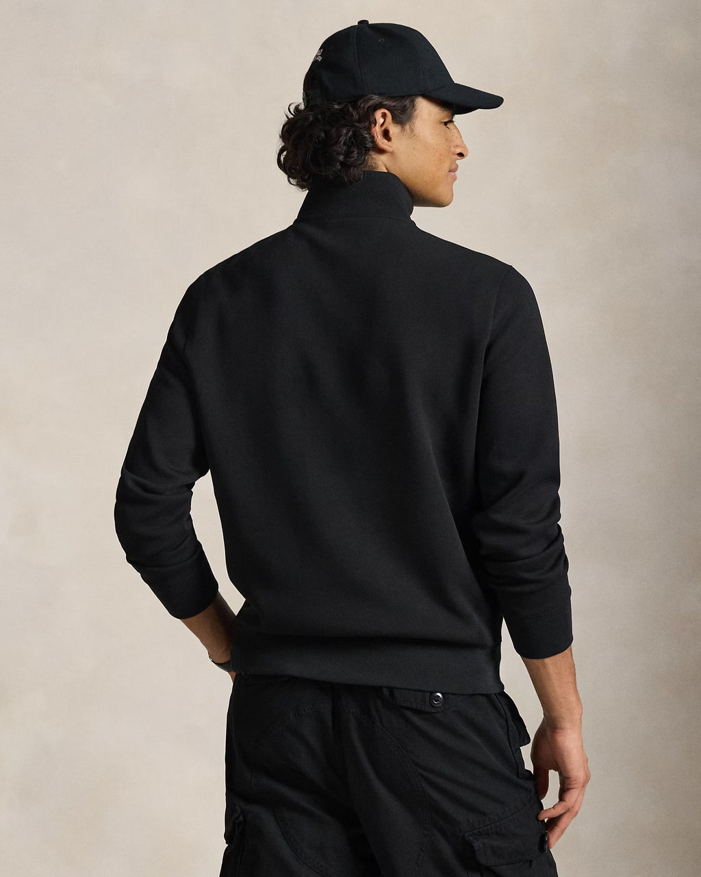 Pull quart de zip en maille double