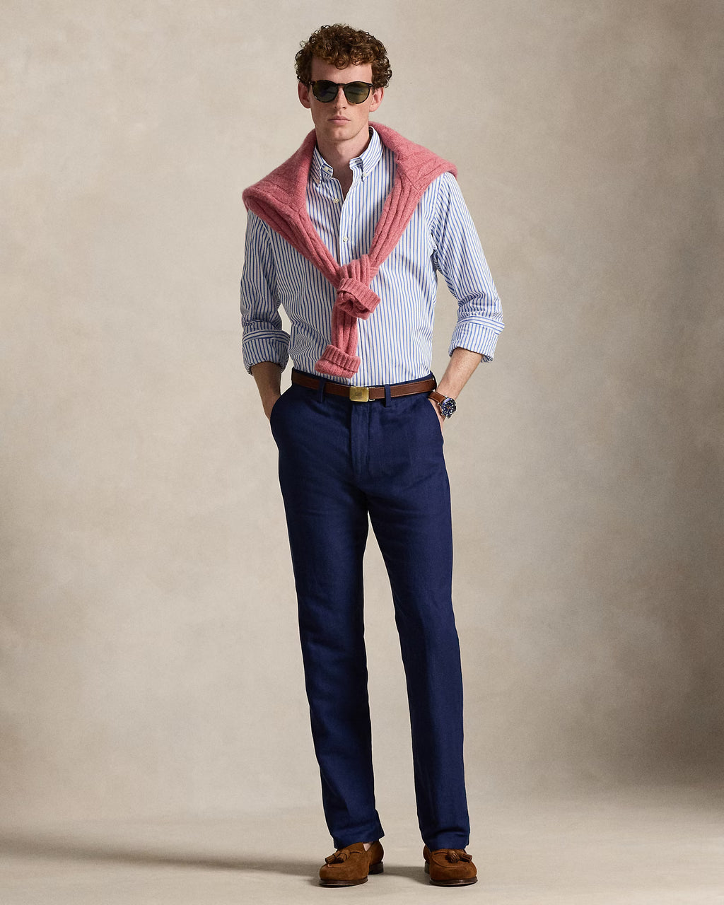 Chemise en popeline rayée Custom Fit