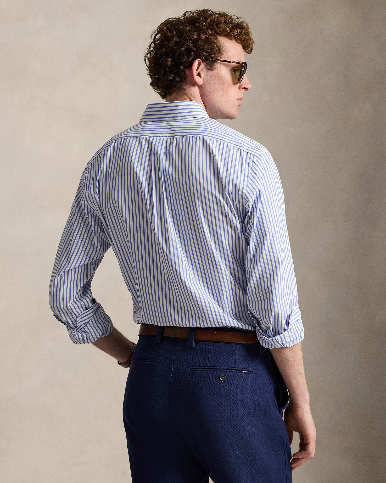 Chemise en popeline rayée Custom Fit
