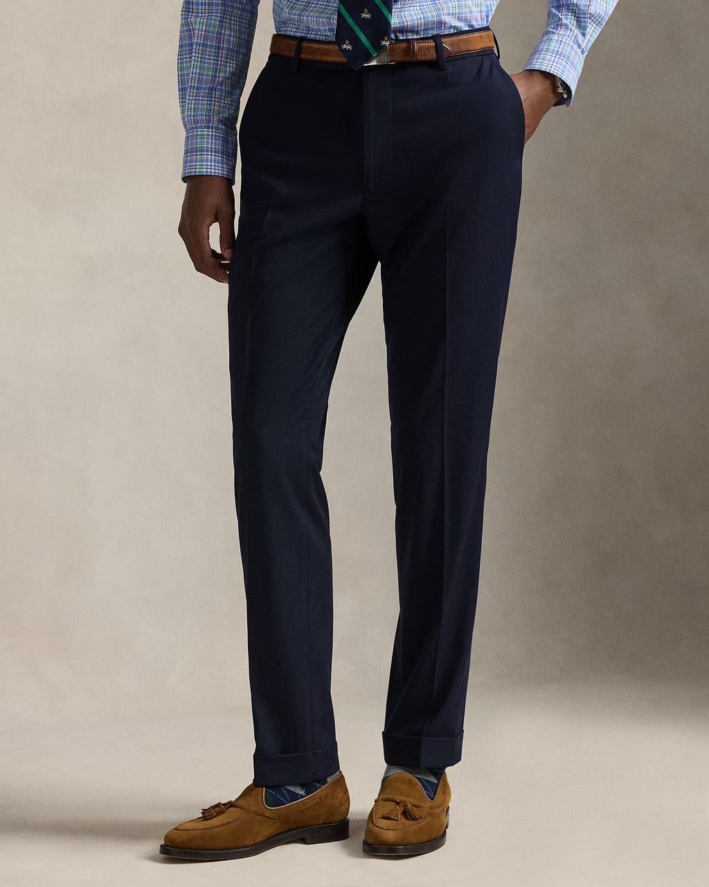 Pantalon de costume en sergé stretch
