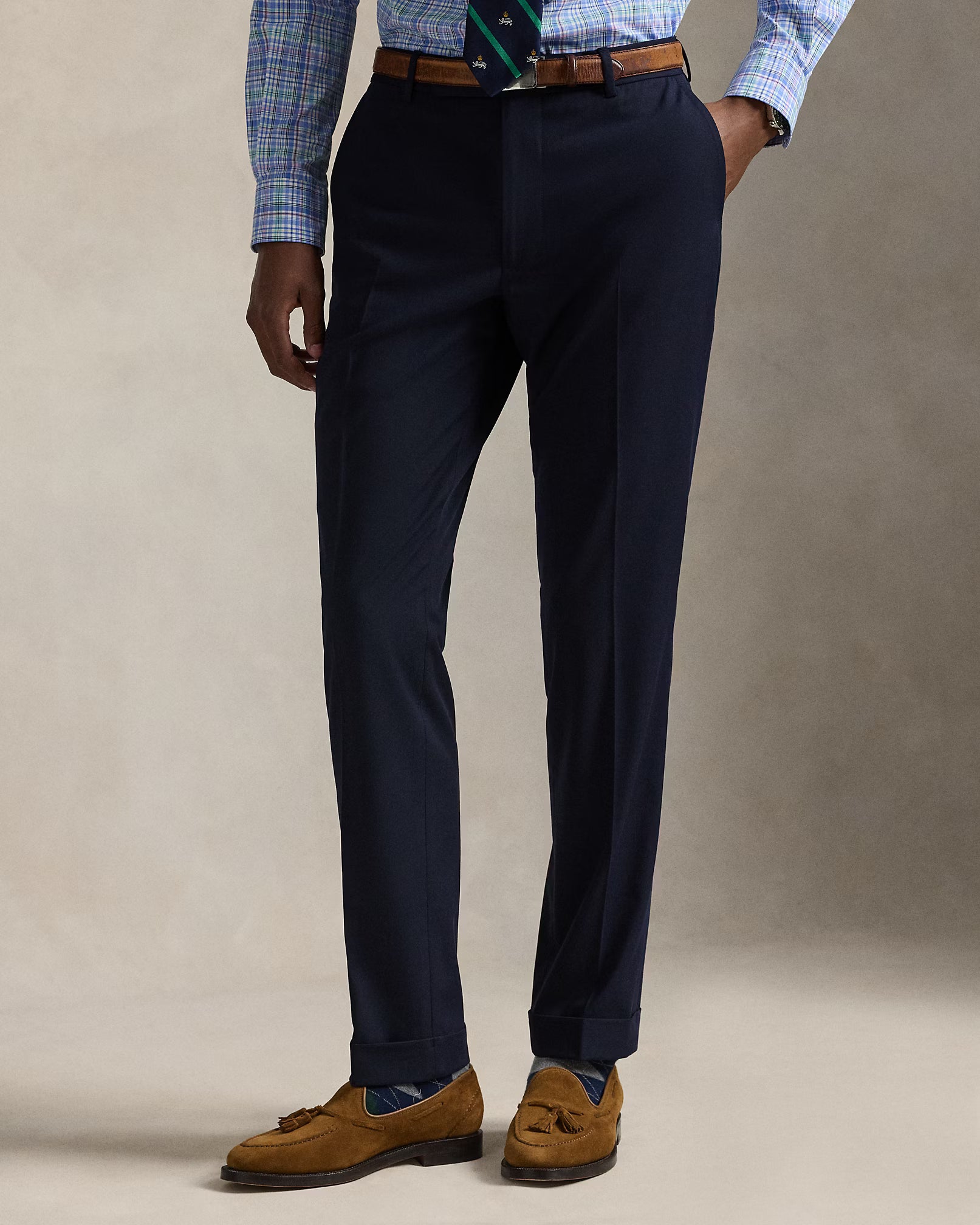 Pantalon de costume en sergé stretch