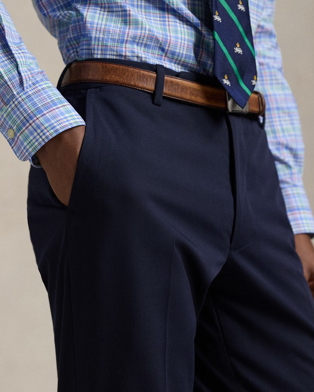 Pantalon de costume en sergé stretch