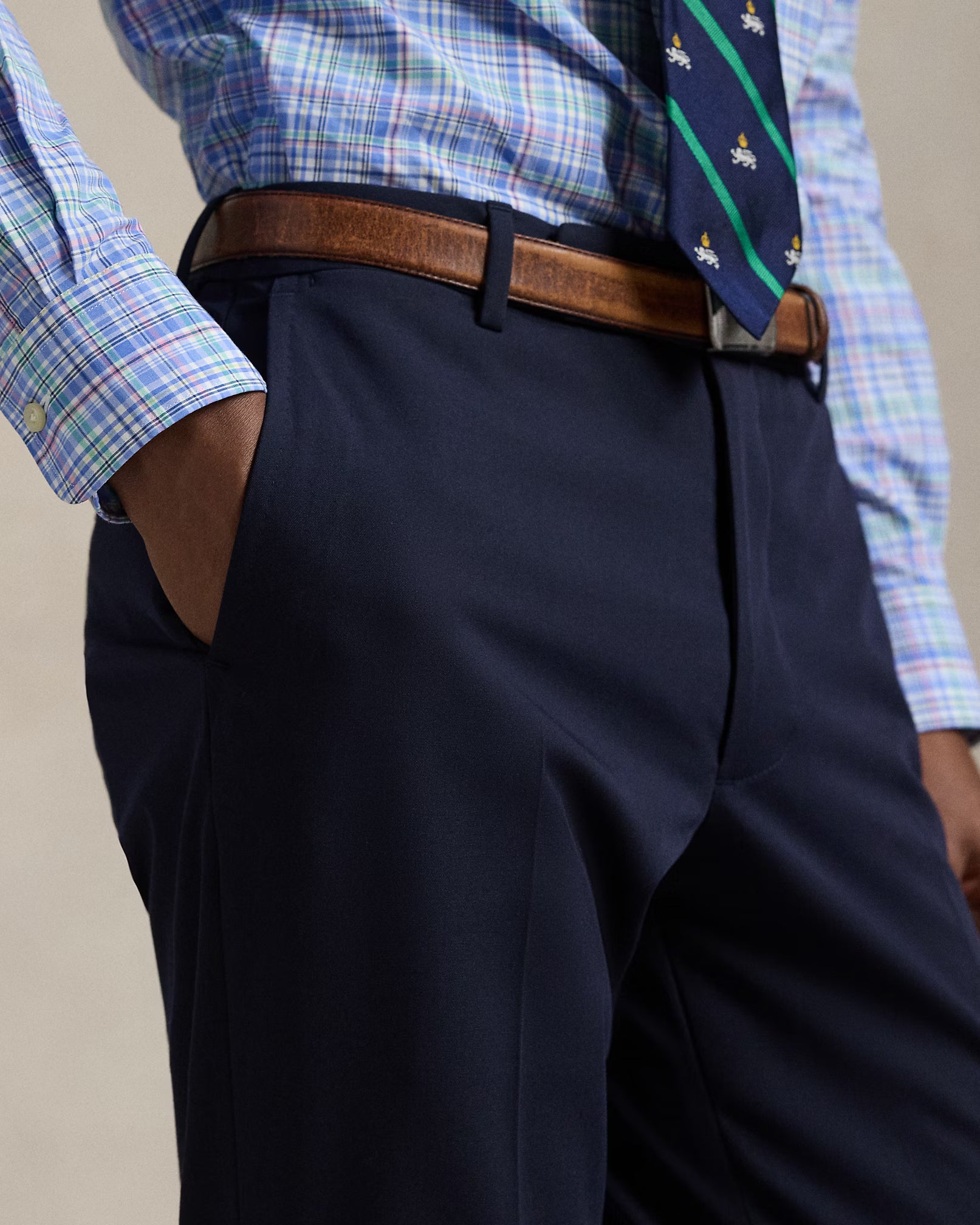 Pantalon de costume en sergé stretch