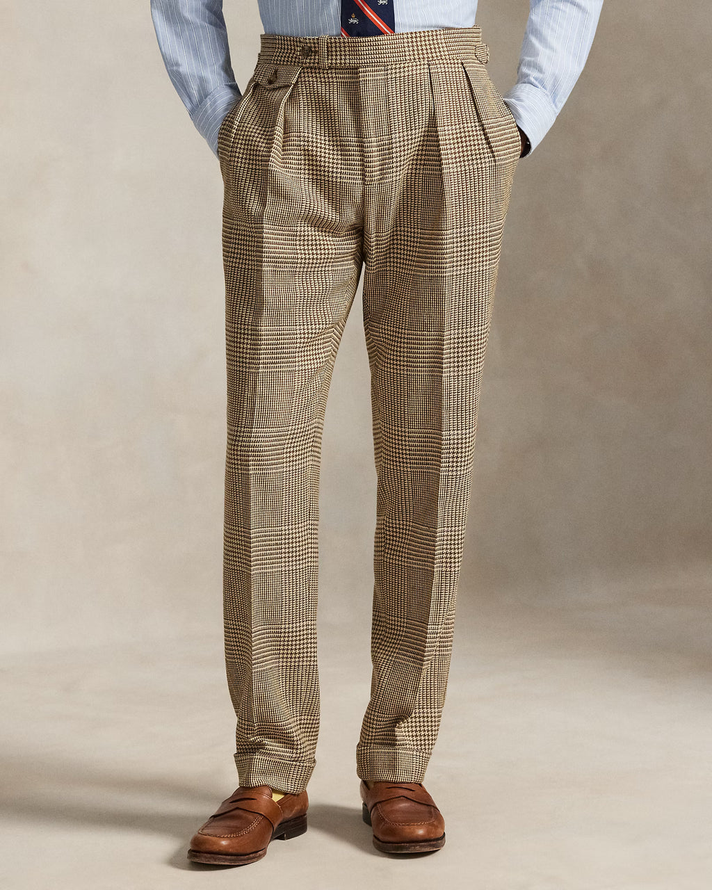 Pantalon prince-de-galles à pinces