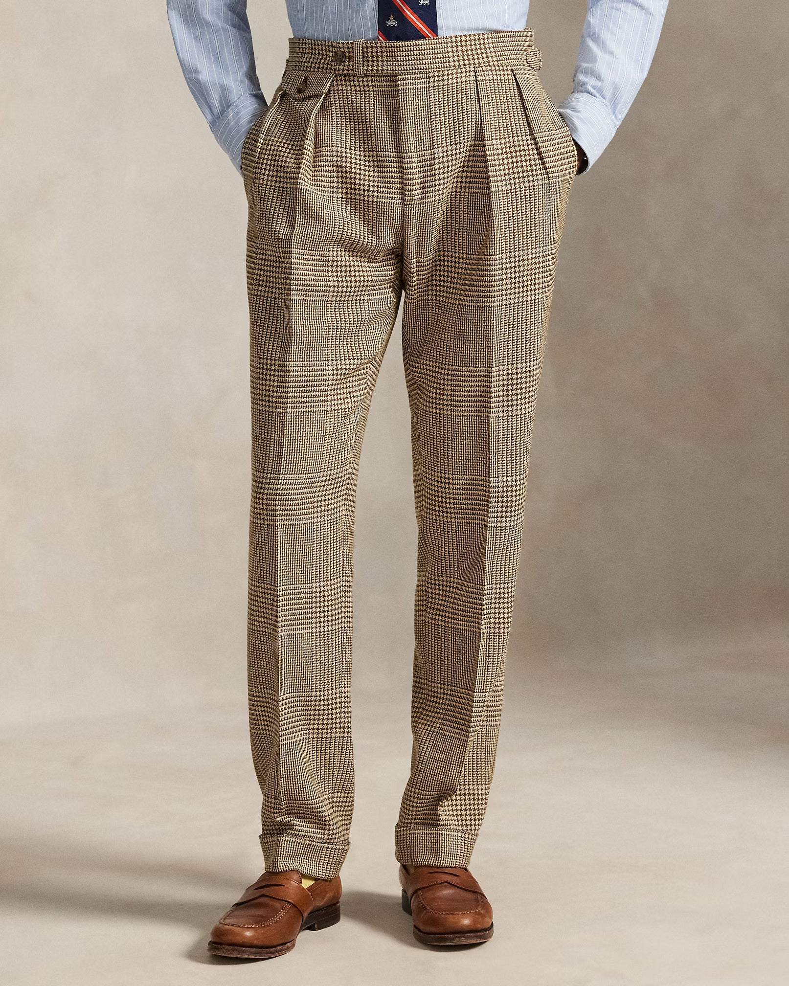 Pantalon prince-de-galles à pinces