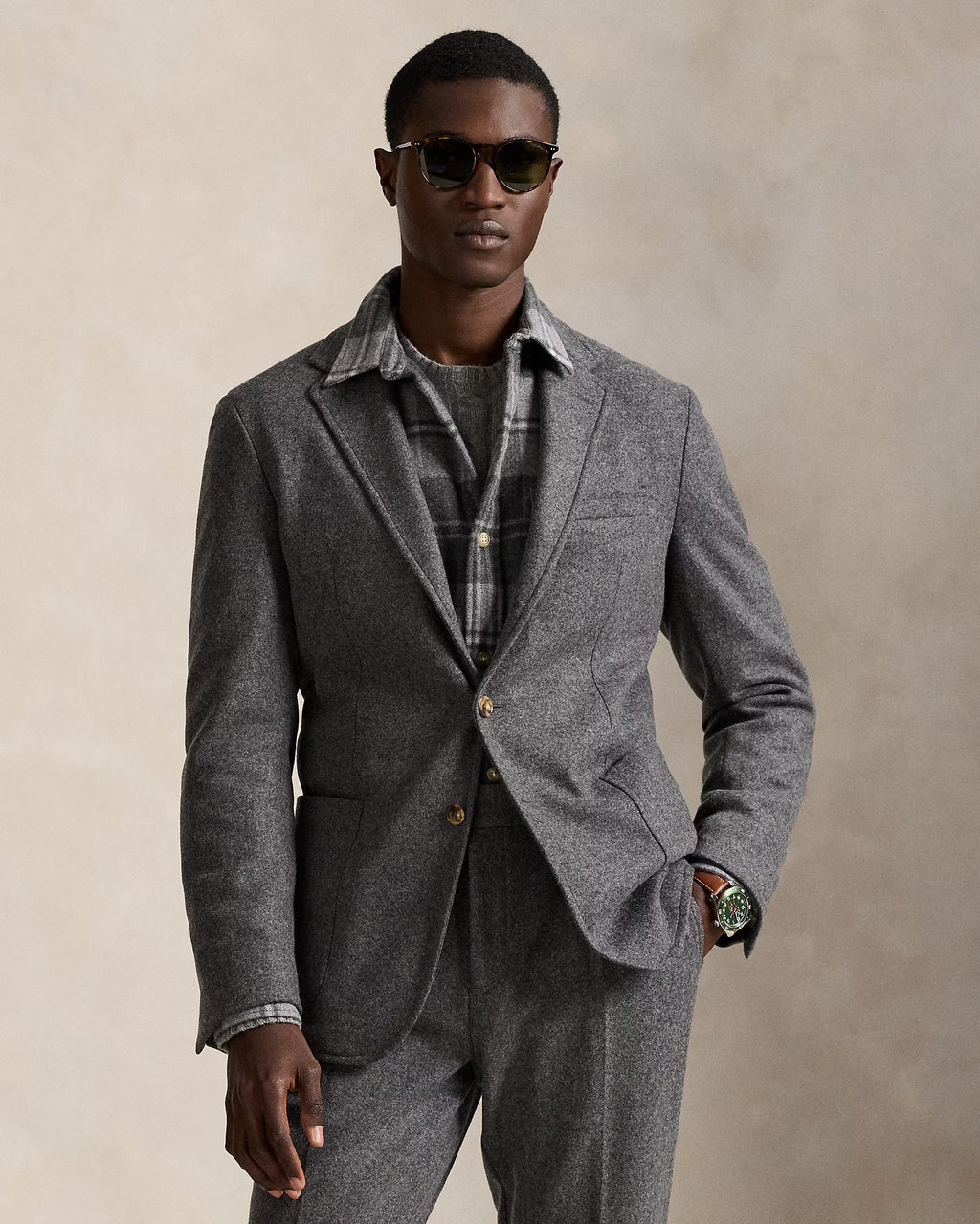 Veste Polo Soft Modern Fit en flanelle