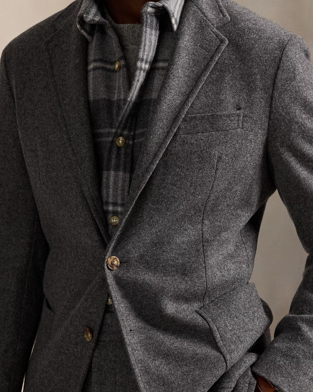 Veste Polo Soft Modern Fit en flanelle
