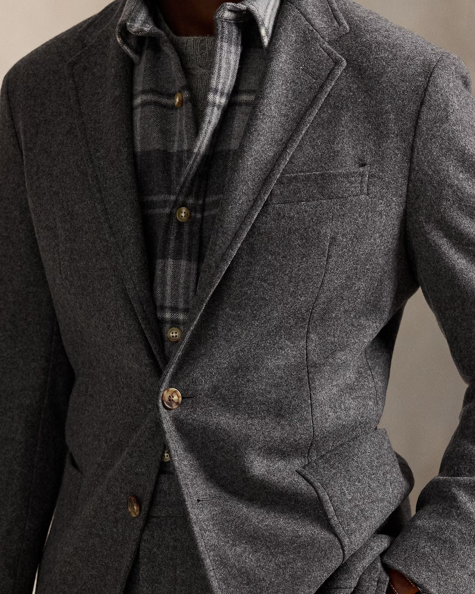 Veste Polo Soft Modern Fit en flanelle