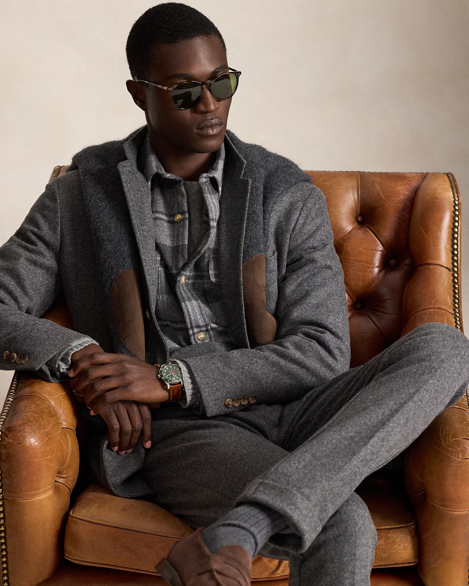 Veste Polo Soft Modern Fit en flanelle