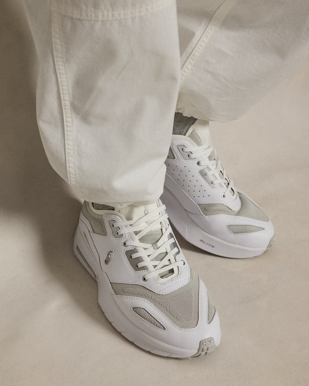 Baskets Boerum en maille à pans en cuir